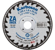 Отрезной круг Karbosan ZA46R 125х1,0х22мм для нержавейки и металла