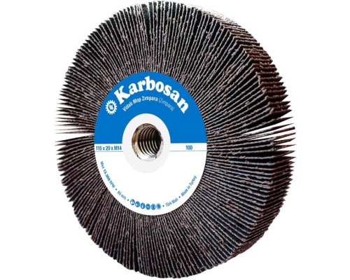 Круг лепестковый радиальный KARBOSAN NK12 125х20хM14 P40