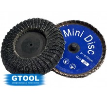Круг лепестковый торцевой GTOOL для труднодоступных мест QCD d75, зерно P60