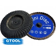 Круг лепестковый торцевой GTOOL для труднодоступных мест QCD d75, зерно P80