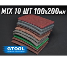 Мининаборы GTOOL из нетканого абразивного материала TEX ROLLS, зерно Mix