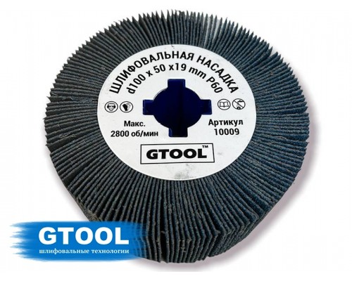 Шлифовальная насадка GTOOL 100x50x19мм, Р60
