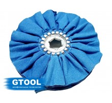 Круг полировальный GTOOL хлопчатобумажный, средней жесткости, синий, d150*10*19мм