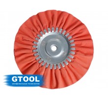 Круг полировальный GTOOL хлопчатобумажный, жесткий, красный 200*16*75*14