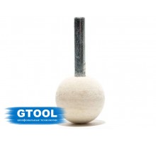 Головка войлочная GTOOL полировальная, форма D, диаметр 25мм