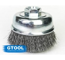 Щетка GTOOL чашечная гофрированная d75*M14 (ст. 0,3)