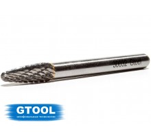 Борфреза GTOOL форма F парабола с закругленной головкой, диаметр головки 6мм