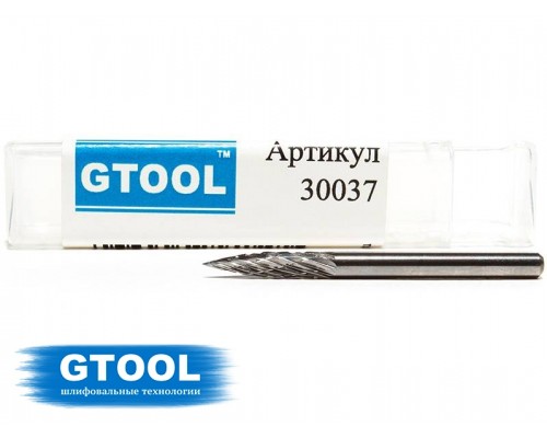 Борфреза GTOOL форма G парабола с заостренной головкой, диаметр головки 3мм