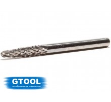 Борфреза GTOOL форма F парабола с закругленной головкой, диаметр головки 3мм