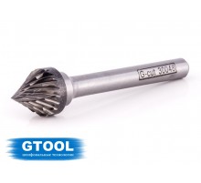 Борфреза GTOOL форма J зенкер с вершиной 60°, диаметр головки 12мм